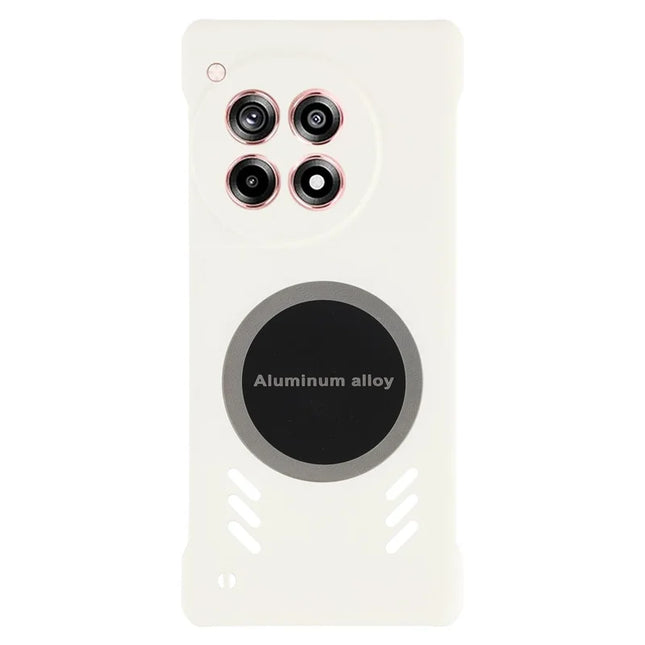 For OnePlus Ace 3 5G / 12R 5G Case Hard PC Frameless Heat Dissipation Phone Cover - White