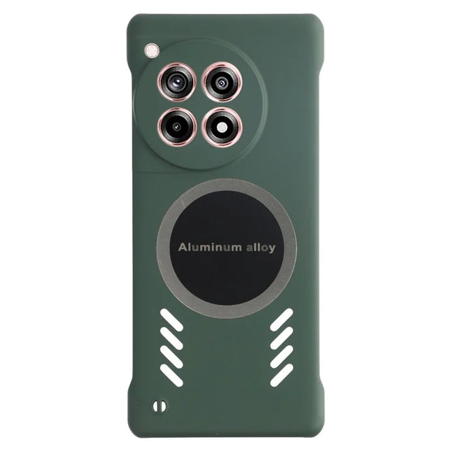 For OnePlus Ace 3 5G / 12R 5G Case Hard PC Frameless Heat Dissipation Phone Cover - Green