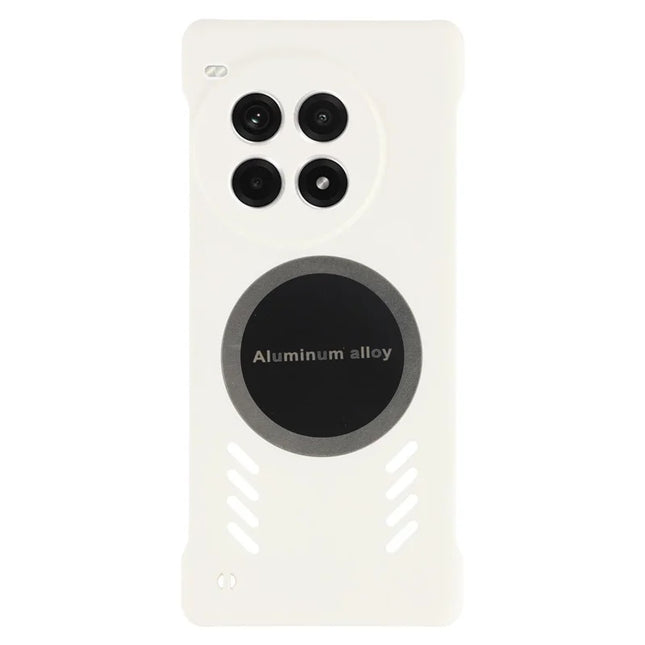 For OnePlus Ace 3 Pro 5G Case Hard PC Frameless Heat Dissipation Phone Cover - White