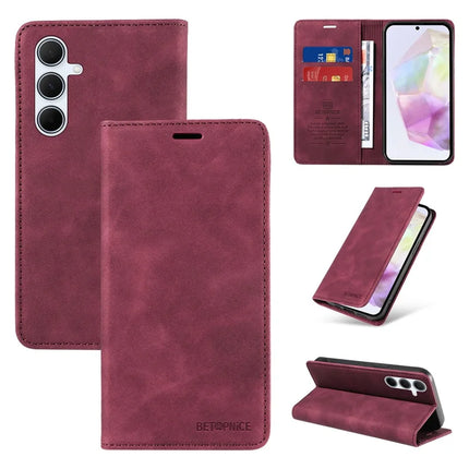 BETOPNICE 003 For Samsung Galaxy A56 5G Wallet Case Leather Phone Cover with Stand