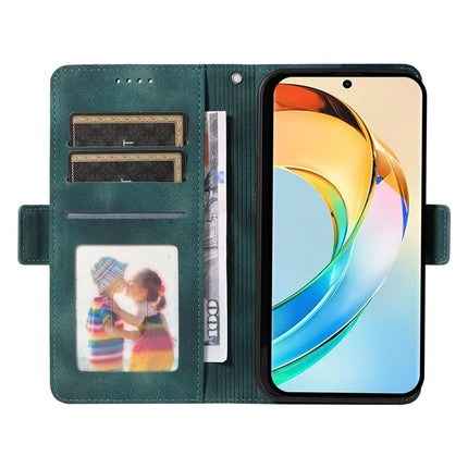 For Honor X60 5G Case PU Leather Phone Cover Rhombus Starry Imprinted