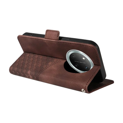 Leather Case for Honor Magic7 Lite 5G / X9c 5G / X60 Pro 5G Rhombus Starry Imprinted Phone Cover