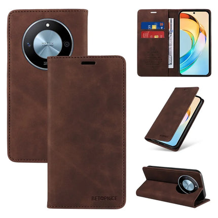 BETOPNICE 003 For Honor X60 5G Wallet Case Leather Phone Cover with Stand