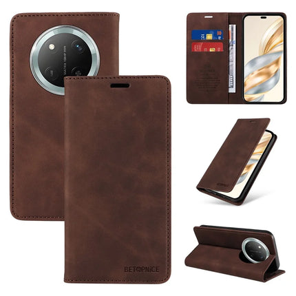 BETOPNICE 003 Wallet Phone Case for Honor Magic7 Lite 5G / X9c 5G / X60 Pro 5G Leather Cover with Stand