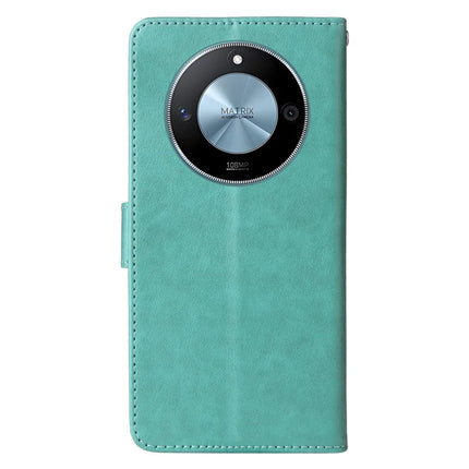 For Honor X60 5G Leather Case Butterfly Floral Imprint Wallet Stand Cover