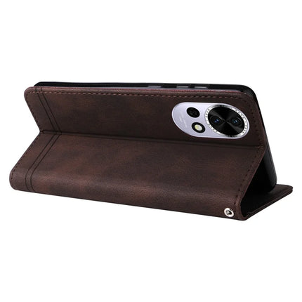 For Huawei nova 13 5G  /  nova 12 5G Wallet Case Skin Touch Leather Phone Cover Tree Pattern Hardware
