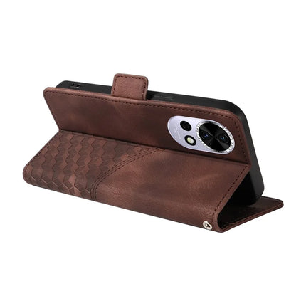For Huawei nova 13 5G / nova 12 5G Case PU Leather Phone Cover Rhombus Starry Imprinted