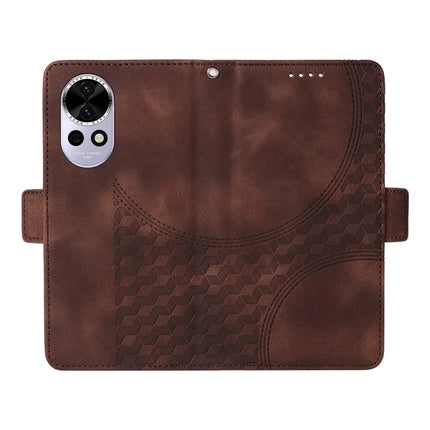 For Huawei nova 13 5G / nova 12 5G Case PU Leather Phone Cover Rhombus Starry Imprinted