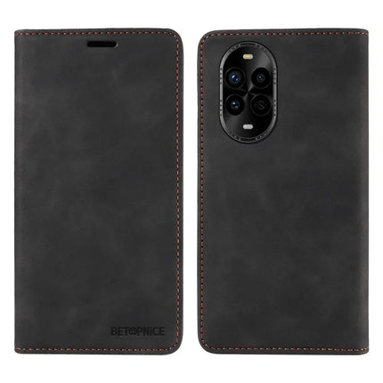 BETOPNICE 003 For Huawei nova 13 Pro 5G Wallet Case Leather Phone Cover with Stand - Black