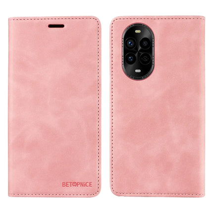 BETOPNICE 003 For Huawei nova 13 Pro 5G Wallet Case Leather Phone Cover with Stand - Pink