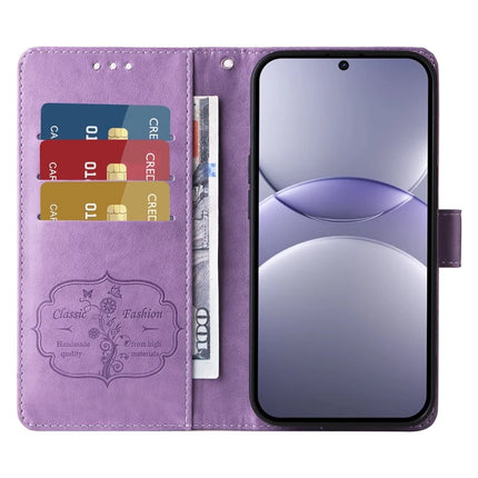 For Huawei nova 13 5G / nova 12 5G Leather Case Butterfly Floral Imprint Wallet Stand Cover