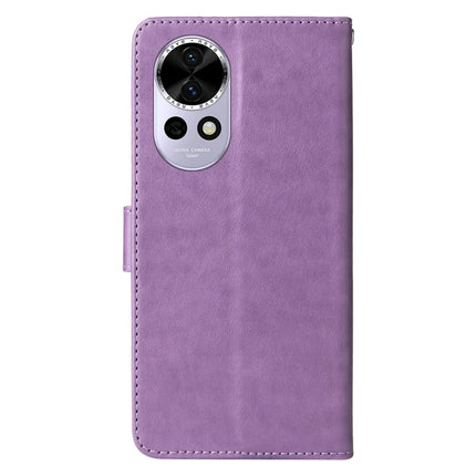 For Huawei nova 13 5G / nova 12 5G Leather Case Butterfly Floral Imprint Wallet Stand Cover
