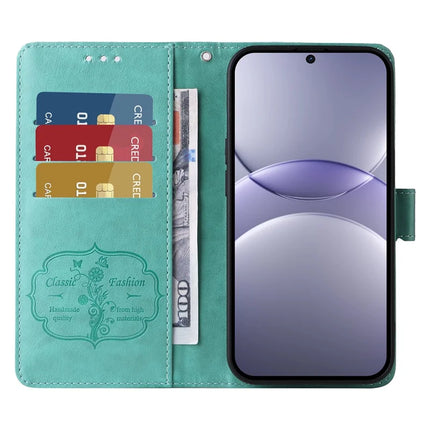 For Huawei nova 13 5G / nova 12 5G Leather Case Butterfly Floral Imprint Wallet Stand Cover