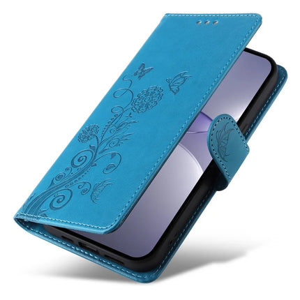 For Huawei nova 13 5G / nova 12 5G Leather Case Butterfly Floral Imprint Wallet Stand Cover