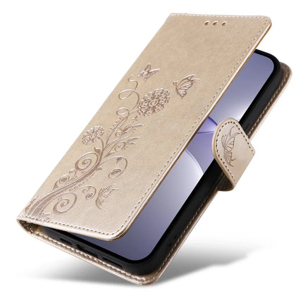 For Huawei nova 13 5G / nova 12 5G Leather Case Butterfly Floral Imprint Wallet Stand Cover