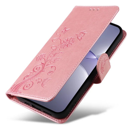 For Huawei nova 13 5G / nova 12 5G Leather Case Butterfly Floral Imprint Wallet Stand Cover
