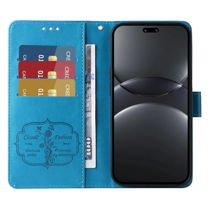 For Huawei nova 13 Pro 5G Leather Case Butterfly Floral Imprint Wallet Stand Cover