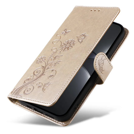 For Huawei nova 13 Pro 5G Leather Case Butterfly Floral Imprint Wallet Stand Cover