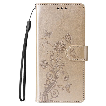 For Huawei nova 13 Pro 5G Leather Case Butterfly Floral Imprint Wallet Stand Cover