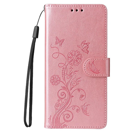 For Huawei nova 13 Pro 5G Leather Case Butterfly Floral Imprint Wallet Stand Cover
