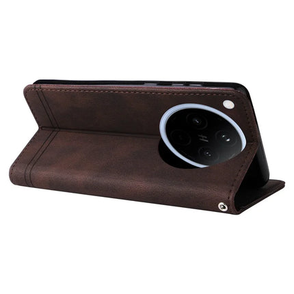 For Oppo Find X8 5G Wallet Case Skin Touch Leather Phone Cover Tree Pattern Hardware