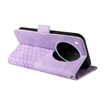For Oppo Find X8 5G Case PU Leather Phone Cover Rhombus Starry Imprinted