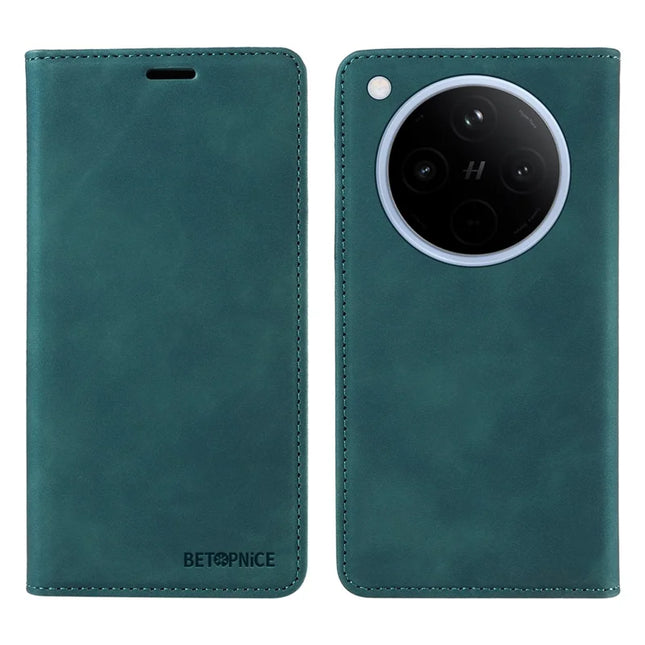 BETOPNICE 003 For Oppo Find X8 5G Wallet Case Leather Phone Cover with Stand - Green
