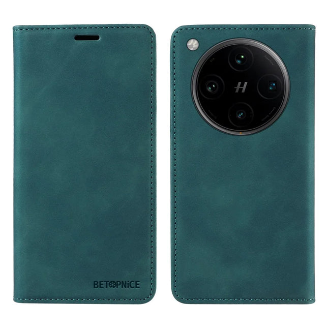 BETOPNICE 003 For Oppo Find X8 Pro 5G Wallet Case Leather Phone Cover with Stand - Green