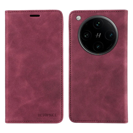 BETOPNICE 003 For Oppo Find X8 Pro 5G Wallet Case Leather Phone Cover with Stand - Red