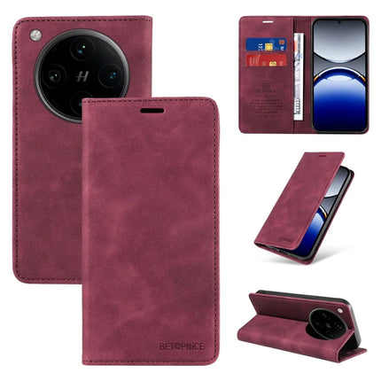 BETOPNICE 003 For Oppo Find X8 Pro 5G Wallet Case Leather Phone Cover with Stand