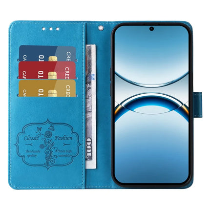 For Oppo Find X8 5G Leather Case Butterfly Floral Imprint Wallet Stand Cover
