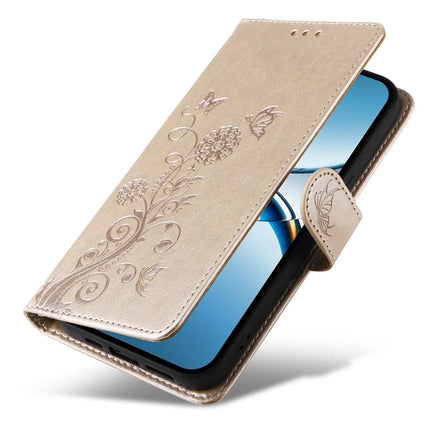 For Oppo Find X8 5G Leather Case Butterfly Floral Imprint Wallet Stand Cover