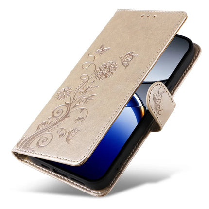 For Oppo Find X8 Pro 5G Leather Case Butterfly Floral Imprint Wallet Stand Cover