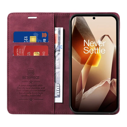 BETOPNICE 003 For OnePlus 13 Wallet Case Leather Phone Cover with Stand