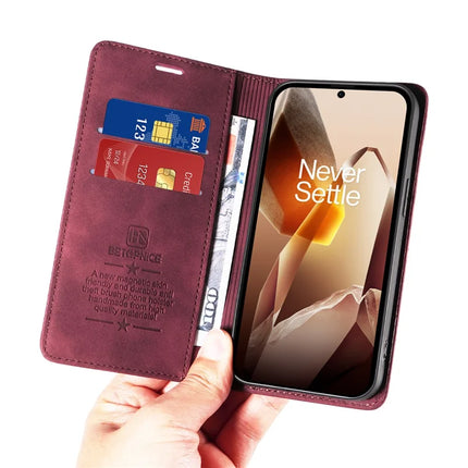 BETOPNICE 003 For OnePlus 13 Wallet Case Leather Phone Cover with Stand