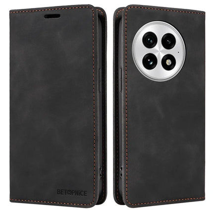 BETOPNICE 003 For OnePlus 13 Wallet Case Leather Phone Cover with Stand - Black