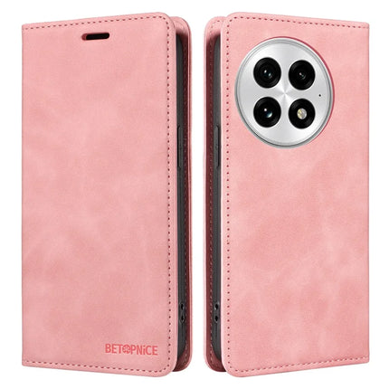 BETOPNICE 003 For OnePlus 13 Wallet Case Leather Phone Cover with Stand - Pink