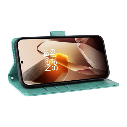 For OnePlus 13 Leather Case Butterfly Floral Imprint Wallet Stand Cover