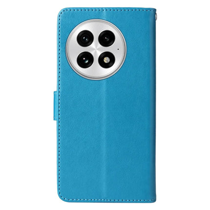 For OnePlus 13 Leather Case Butterfly Floral Imprint Wallet Stand Cover