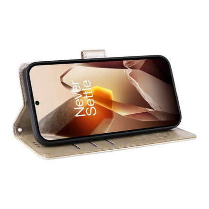 For OnePlus 13 Leather Case Butterfly Floral Imprint Wallet Stand Cover