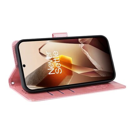 For OnePlus 13 Leather Case Butterfly Floral Imprint Wallet Stand Cover