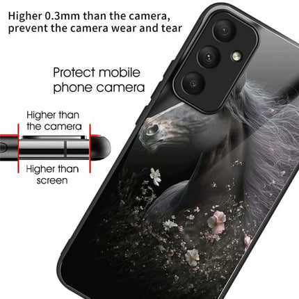 For Samsung Galaxy A16 5G  /  4G Case Tempered Glass TPU Drop-Proof Phone Cover Pattern Printing