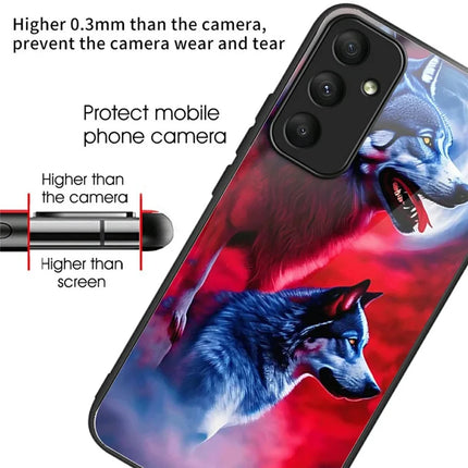 For Samsung Galaxy A16 5G  /  4G Case Tempered Glass TPU Drop-Proof Phone Cover Pattern Printing