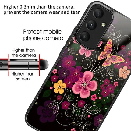 For Samsung Galaxy A16 5G  /  4G Case Tempered Glass TPU Drop-Proof Phone Cover Pattern Printing