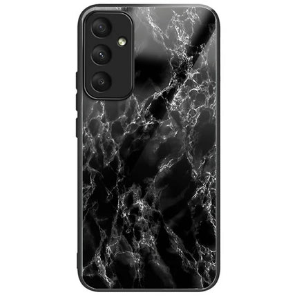 For Samsung Galaxy A16 5G  /  4G Case Tempered Glass TPU Drop-Proof Phone Cover Pattern Printing - Marble Texture