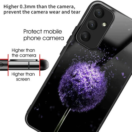 For Samsung Galaxy A16 5G  /  4G Case Tempered Glass TPU Drop-Proof Phone Cover Pattern Printing