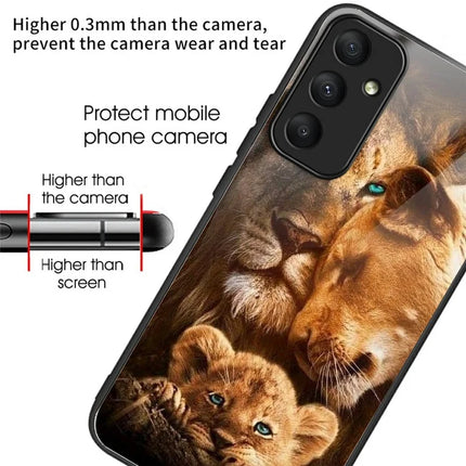 For Samsung Galaxy A16 5G  /  4G Case Pattern Printing Tempered Glass TPU Drop-Proof Phone Cover