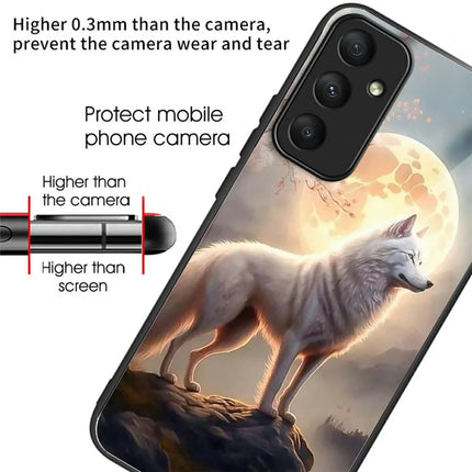 For Samsung Galaxy A16 5G  /  4G Case Pattern Printing Tempered Glass TPU Drop-Proof Phone Cover