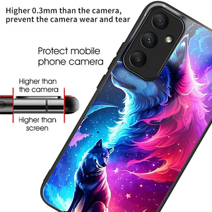 For Samsung Galaxy A16 5G  /  4G Case Pattern Printing Tempered Glass TPU Drop-Proof Phone Cover