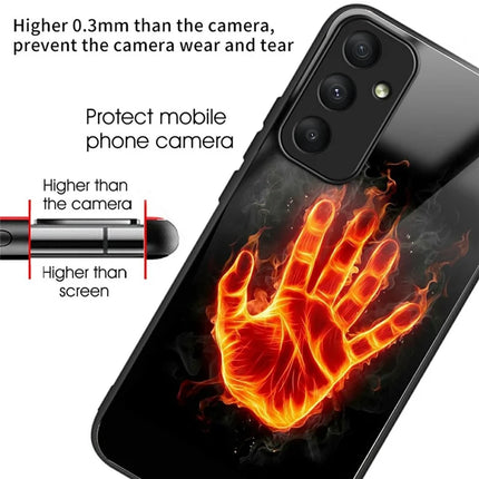 For Samsung Galaxy A16 5G  /  4G Case Pattern Printing Tempered Glass TPU Drop-Proof Phone Cover